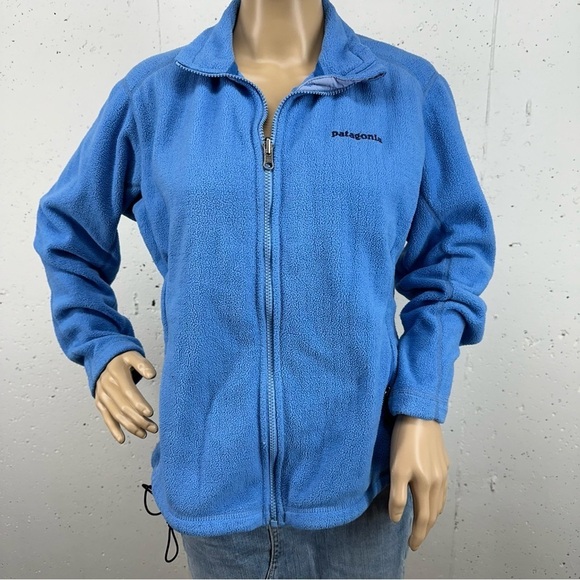 Patagonia Women's Size Medium Sky Blue Fleece Zip Up Jacket - Picture 1 of 16
